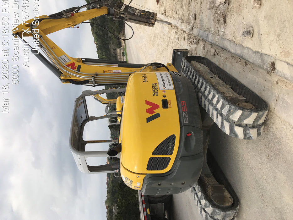 2020 Wacker Neuson EZ53 MX,TRK,LGD,CNPY,PC w/QC Coupler, 12"/18"/24" HD Buckets