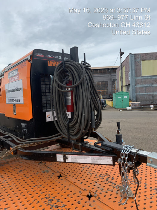 2021 Lincoln Electric Vantage 322 Vantage 322 Ready Pak 3 w/ Decals, ORANGE (includes trailer, cable rack, fender light kit) NO Telematics