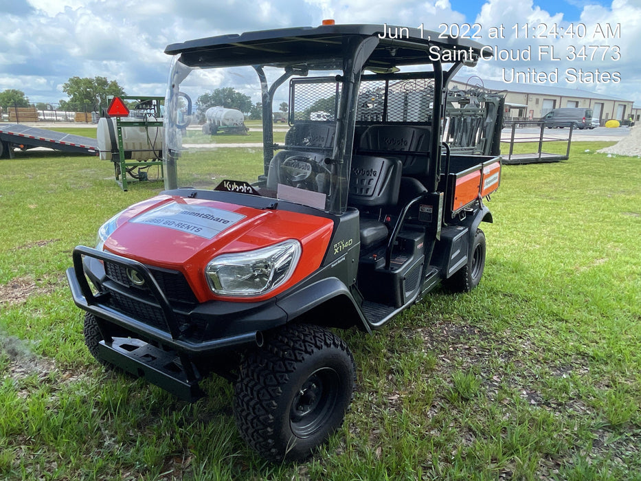 2022 Kubota RTV-X1140W-H Plastic Canopy, Windshield Acrylic Clear, LED Strobe Light, Wire Harness Kit, Back up Alarm