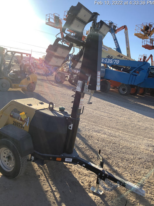 2022 Allmand NLV3GR (4) LED Light Fixture 350W, 23' Vertical Mast, 3kW Prime, Towable, Deep Sea L401, Leveling Jacks, Yanmar T4F 5.8hp