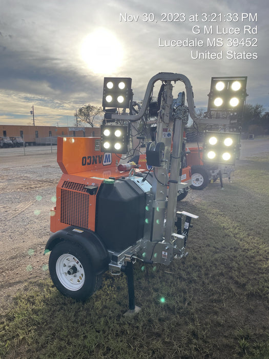 2023 Wanco WLTT-4MM4K Diesel, Deep Sea Controller, Shore Power Plug, Auto Start, (4) 350W LED Floodlights, 4kW Generator, 60 Gal Fuel Tank, 2" Ball, T3
