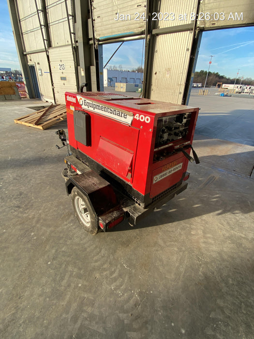 2022 Shindaiwa DGW400MDL Kubota D902 Engine, 23 HP, Dual Op Welder, Wire, Arc, Droop Stick, Tig, and CC Stick Functionality, Simulphase, 3 Phase and 1 Phase Gen Output, Single Axle NB Trlr, Slr Trckl Chrg 12V 12W, Fire Ext