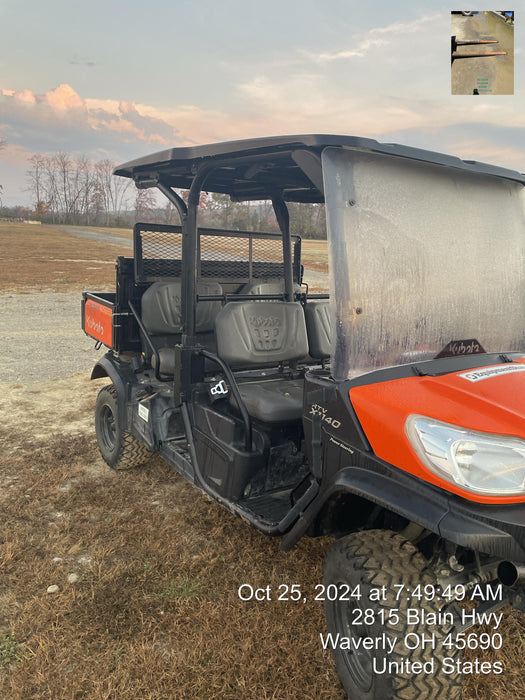2022 Kubota RTV-X1140W-H Plastic Canopy, Windshield Acrylic Clear, LED Strobe Light, Wire Harness Kit, Back up Alarm