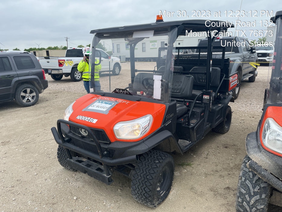 2022 Kubota RTV-X1140W-H Plastic Canopy, Windshield Acrylic Clear, LED Strobe Light, Wire Harness Kit, Back up Alarm
