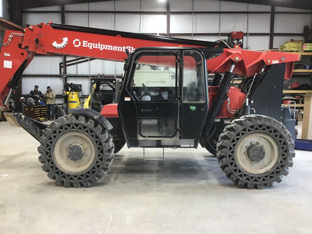 2019 Manitou MTA10055 Cab/Heat/Air, 120 HP, Solid Tires, Work Lights, Lift Hook, Auxiliary Hydraulics w/66" Carriage and 60" Forks