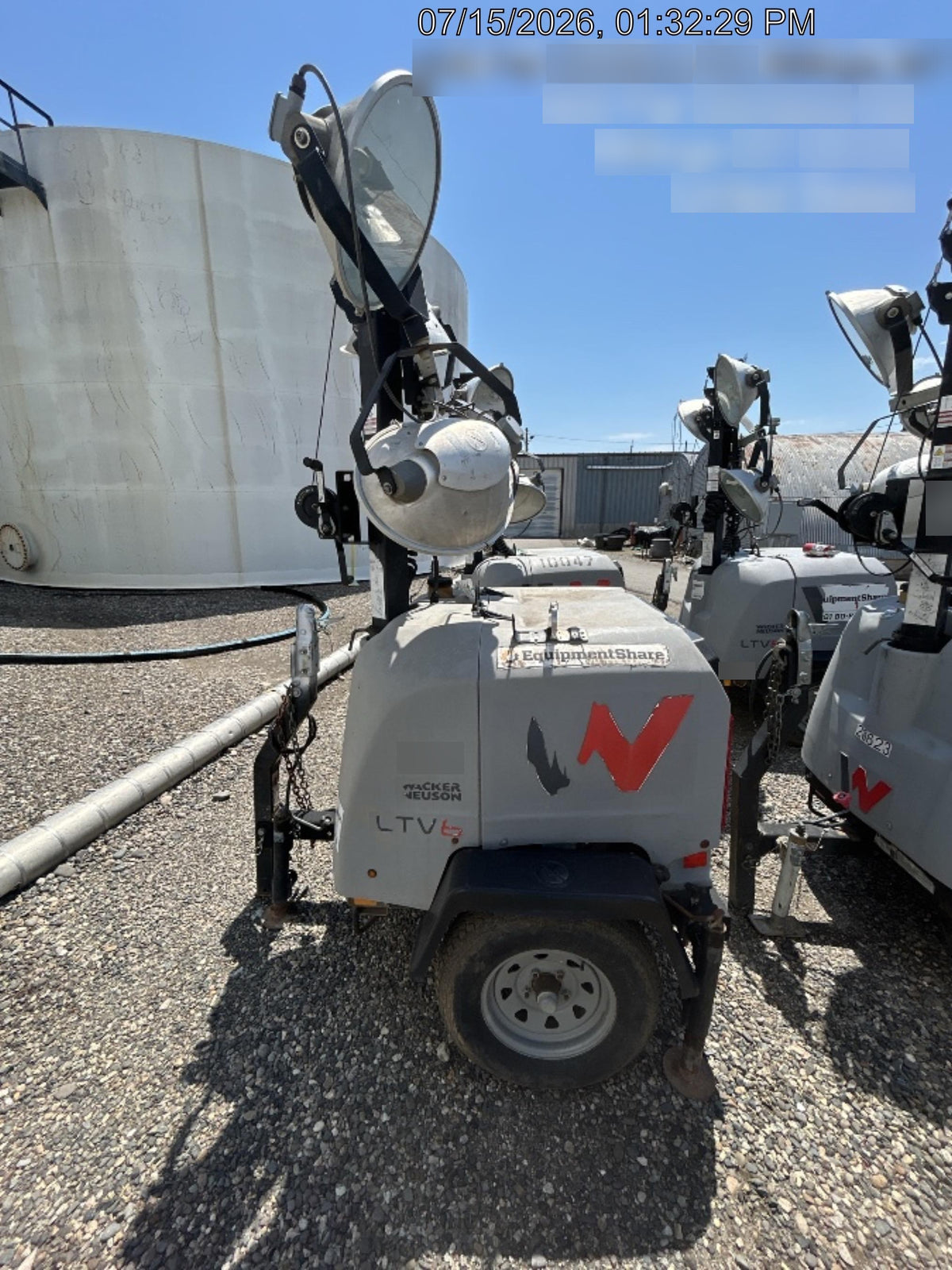 2018 Wacker Neuson LTV6L-MH Wacker Neuson LTV6L Mobile Light Tower w/Fuel Level Sensor Installed
