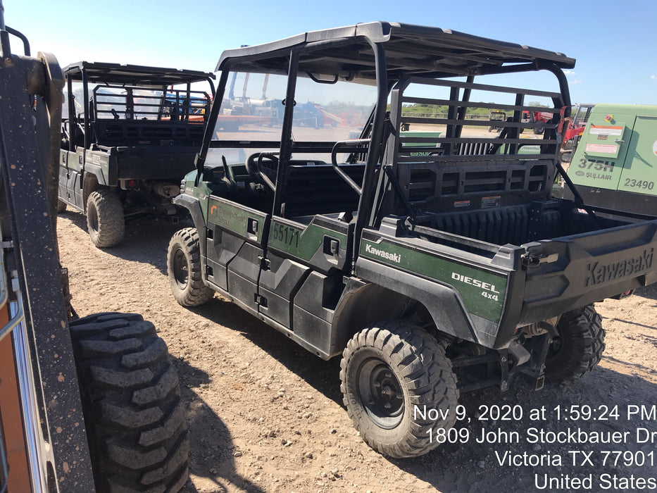 2019 Kawasaki Mule PRO-DXT Standard Options, Backup Alarm, Beacon, Plastic Hard Top, Poly Windshield, Horn Kit