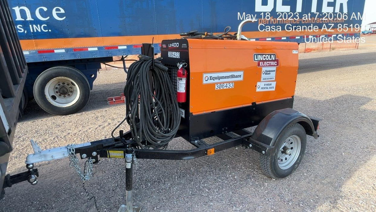 2023 Lincoln Electric LE400 Kubota V1505, Trlr, Cable Rack, Light Kit, ES Decals, T3