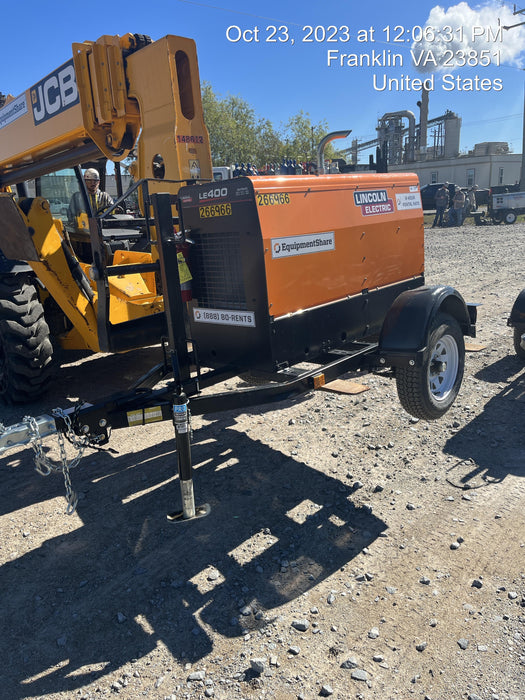 2022 Lincoln Electric LE400 Kubota V1505, Trlr, Cable Rack, Light Kit, ES Decals, T3