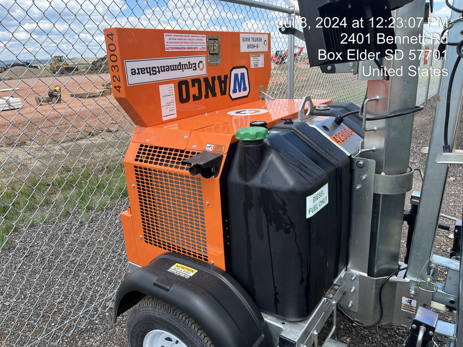 2024 Wanco WLTT-4MM4K Diesel, Deep Sea Controller, Shore Power Plug, Auto Start, (4) 350W LED Floodlights, 4kW Generator, 60 Gal Fuel Tank, 2" Ball, T3