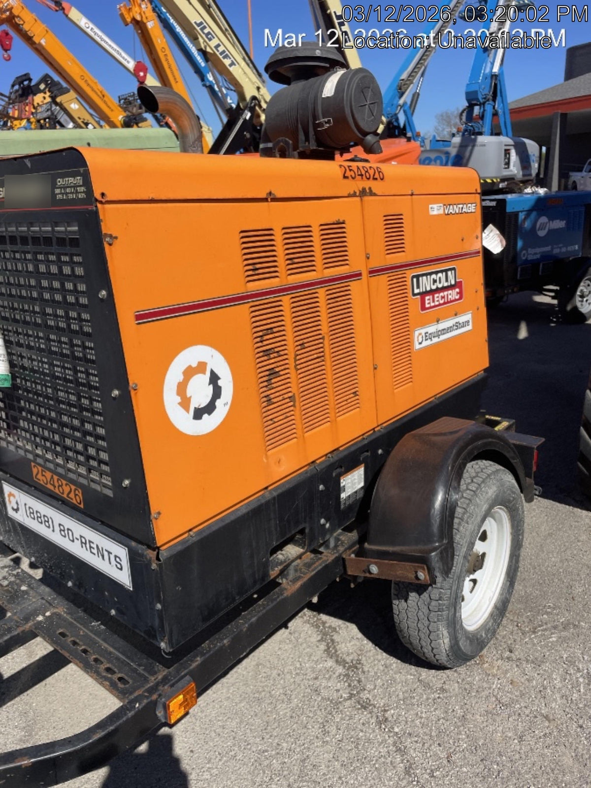 2022 Lincoln Electric Vantage 549X Crosslink Technology, Trailer Mounted, ES Decals, T3