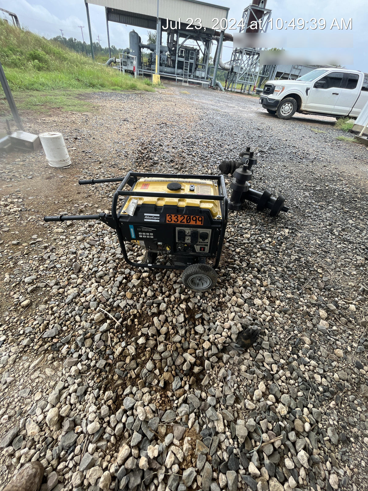 2023 Atlas Copco P6500W 5.5kW, AC390FD Gasoline Engine, Wheel & Handle Kit, (2) 120V Duplex 15A + (1) 120/240V 30A Twist Lock