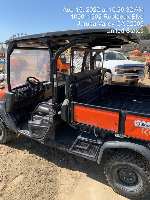2022 Kubota RTV-X1140W-H Plastic Canopy, Windshield Acrylic Clear, LED Strobe Light, Wire Harness Kit, Back up Alarm