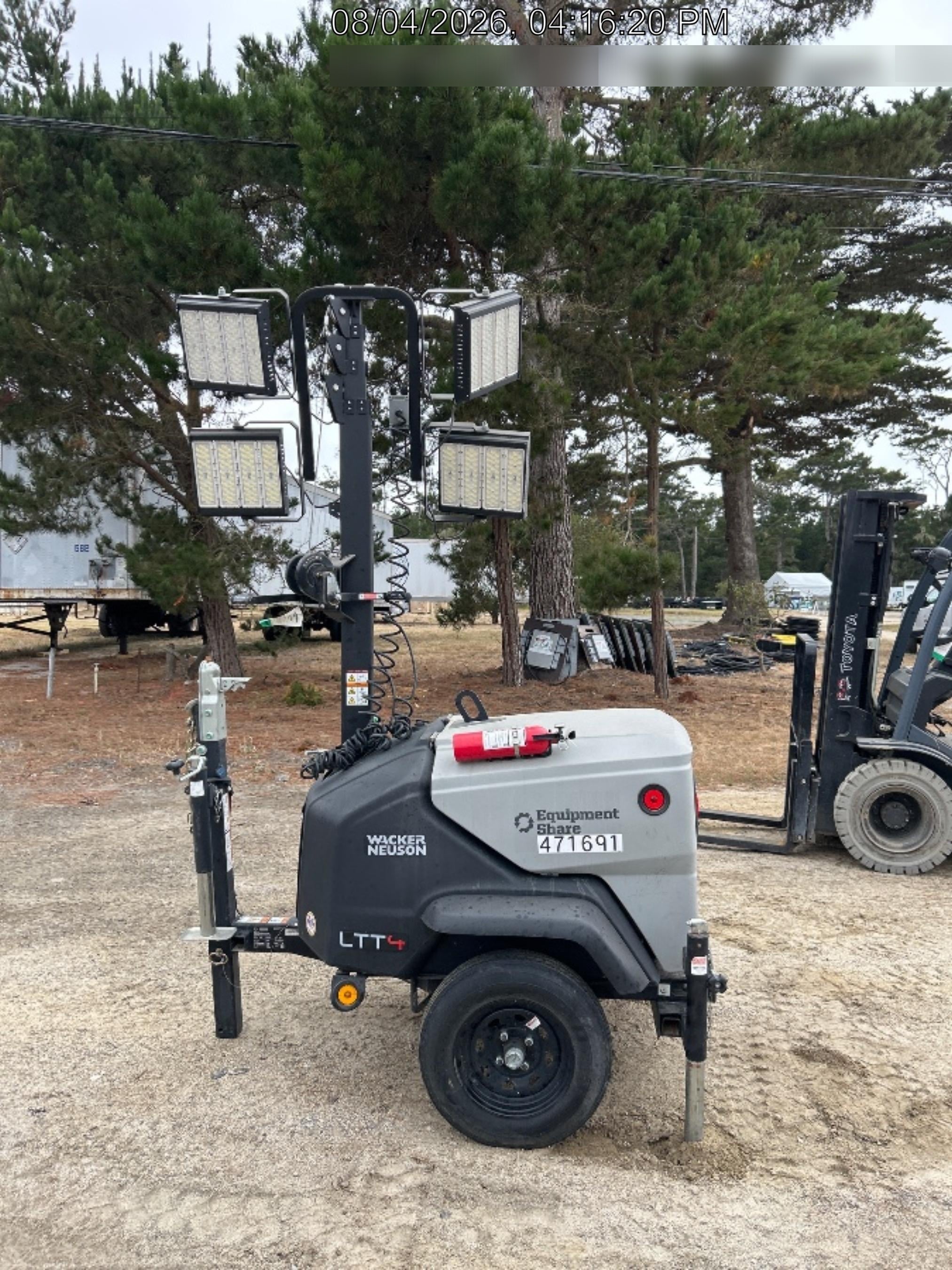 2024 Wacker Neuson LTT4 Diesel, Kohler KDW702, Deep Sea Controller, Auto Start, LED 320W, Bypass Outlet, T3