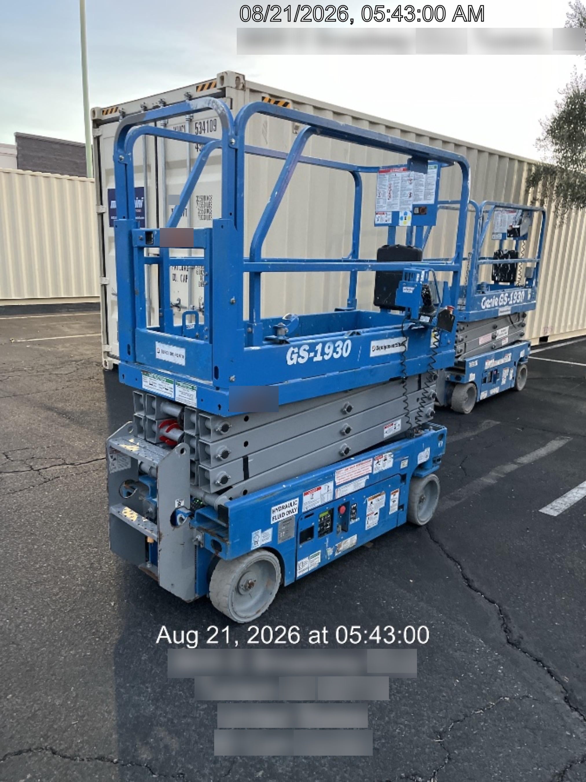 2019 Genie GS-1930 Half Height Swing Gate, 800W Inverter