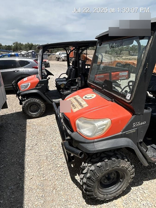 Kubota RTV-X1140W-H 4wd Utility Cart, LED Strobe, Windshield Tempered Glass, Pastic Canopy, Wire Harness Kit, Backup Alarm