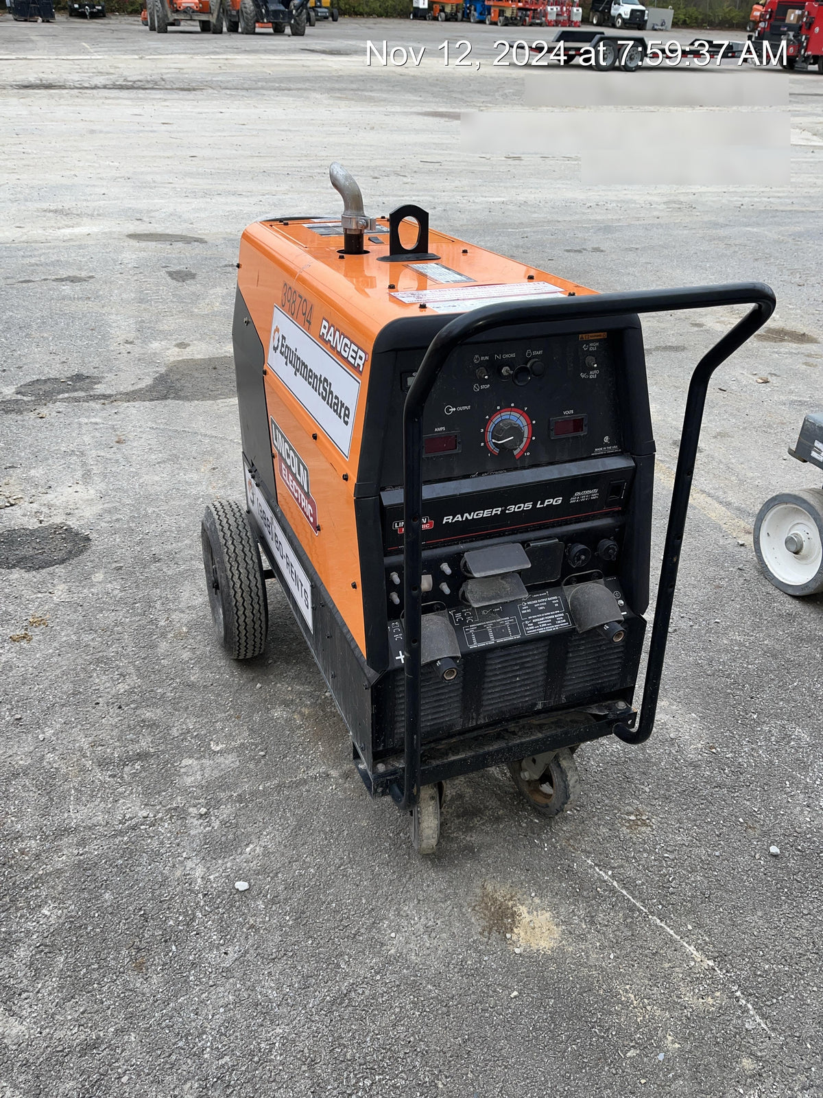 2024 Lincoln Electric Ranger 305 LPG Ranger 305 LPG, Undercarriage, Tank Holder & Strap, 10kw AC Gen, 25hp Kohler LPG Eng