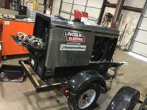 2019 Lincoln Electric Vantage 322 Ready-Pak 3, Two Wheel Trailer, Fender and Light Kit, Cable Rack
