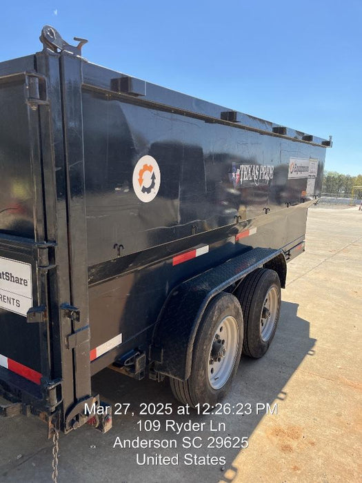 2024 TEXAS PRIDE TRAILERS 14'L x 7'W 5 Cu Yd Trunnion Hydraulic Dump