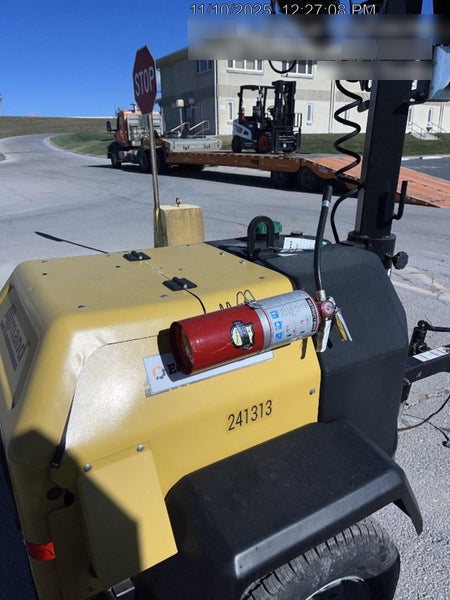 2022 Allmand NLV3GR (4) LED Light Fixture 350W, 23' Vertical Mast, 3kW Prime, Towable, Deep Sea L401, Leveling Jacks, Yanmar T4F 5.8hp