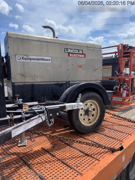 2019 Lincoln Electric Vantage 322 Ready-Pak 3, Two Wheel Trailer, Fender and Light Kit, Cable Rack