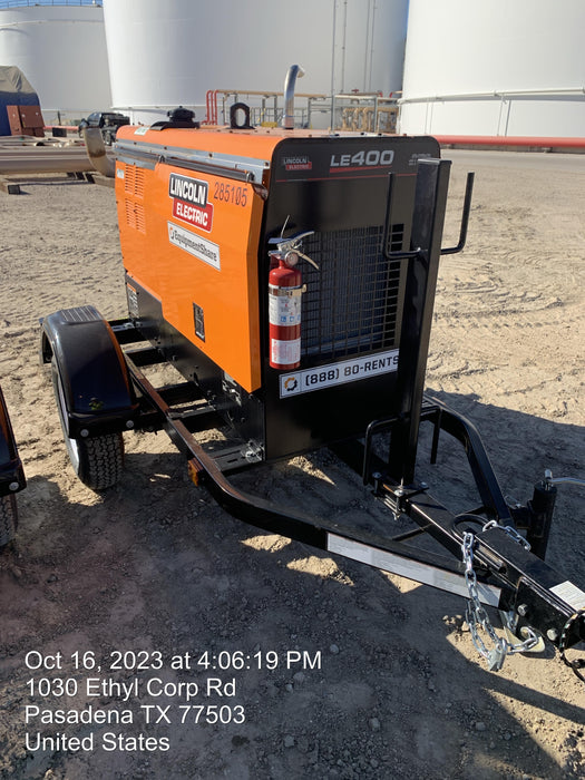 2022 Lincoln Electric LE400 Kubota V1505, Trlr, Cable Rack, Light Kit, ES Decals, T3