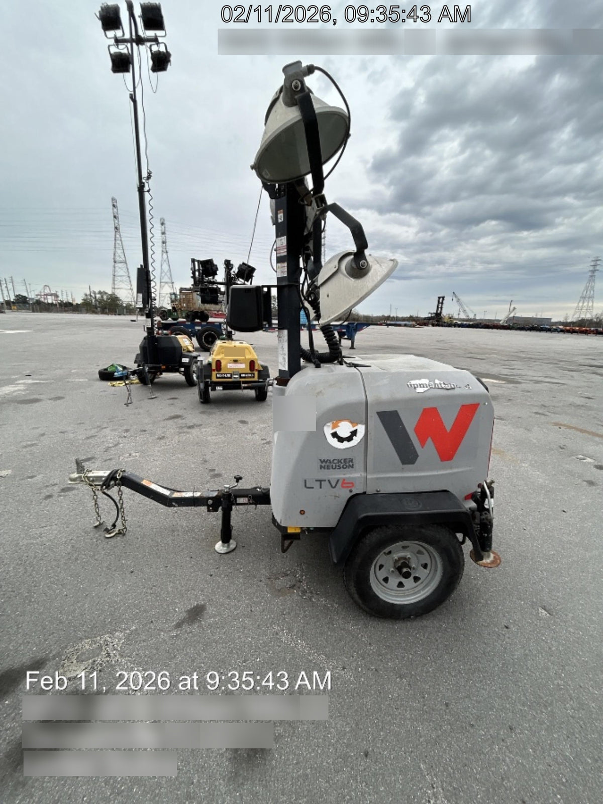 Wacker Neuson LTV6K-MH Power mast, 1100W MH, Fuel Sensors, Wiring Harness