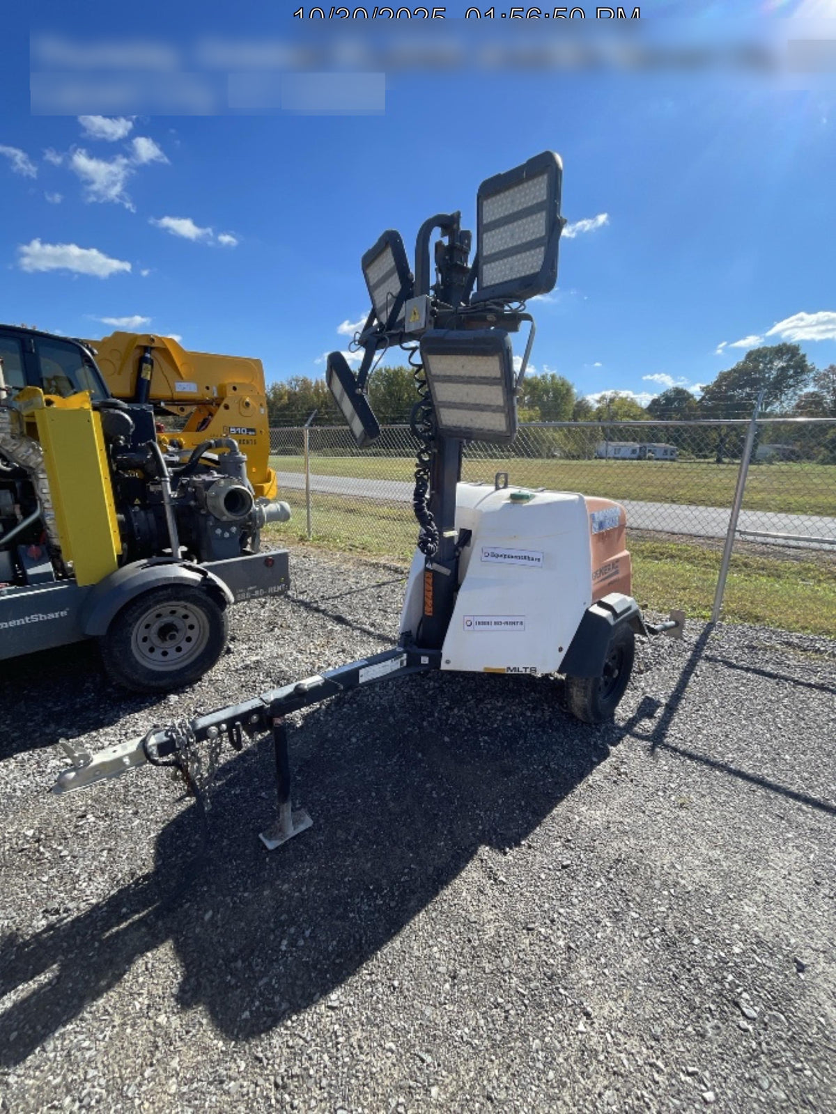 2023 Generac MLT2 Diesel, Flex Switch 120V Input, Powerzone Controller, 
(4) 320W LED Lights, 4kW Generator, 39.9 Gal Fuel Tank, 2" Ball, T3