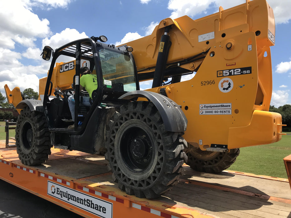 2019 JCB 512-56 Canopy, 109 HP, Solid Tires, STD Worklight, Beacon, Aux Hydraulics, Lifting Eye, Back up Alarm w/66" Carriage/60" Forks