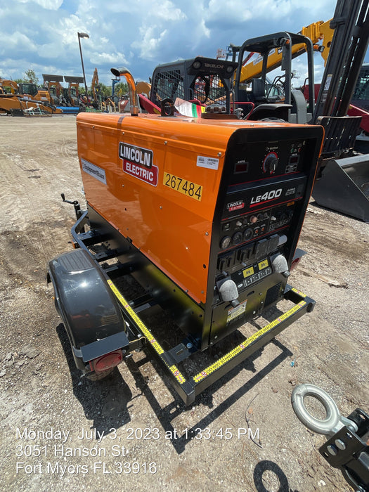 2022 Lincoln Electric LE400 Kubota V1505, Trlr, Cable Rack, Light Kit, ES Decals, T3