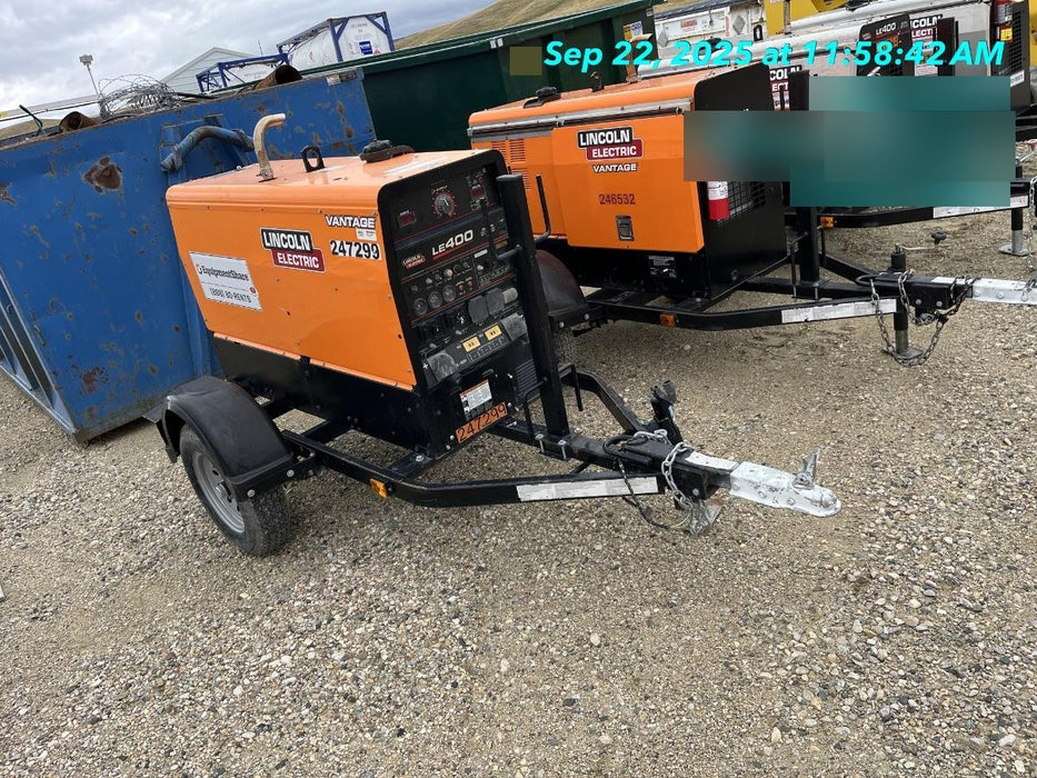 2022 Lincoln Electric LE400 Kubota V1505, Trlr, Cable Rack, Light Kit, ES Decals, T3