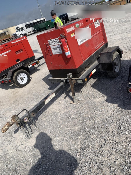 2022 Shindaiwa DGW400MDL Kubota D902 Engine, 23 HP, Dual Op Welder, Wire, Arc, Droop Stick, Tig, and CC Stick Functionality, Simulphase, 3 Phase and 1 Phase Gen Output, Single Axle NB Trlr, Slr Trckl Chrg 12V 12W, Fire Ext