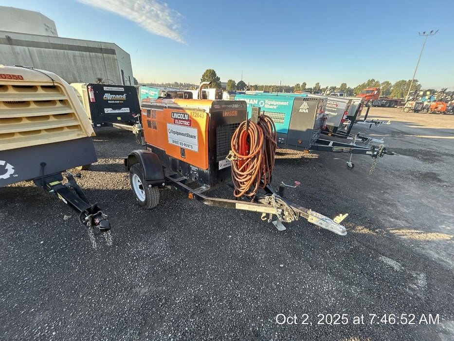 2021 Lincoln Electric Vantage 322 Vantage 322 Ready Pak 3 w/ Decals, ORANGE (includes trailer, cable rack, fender light kit) NO Telematics