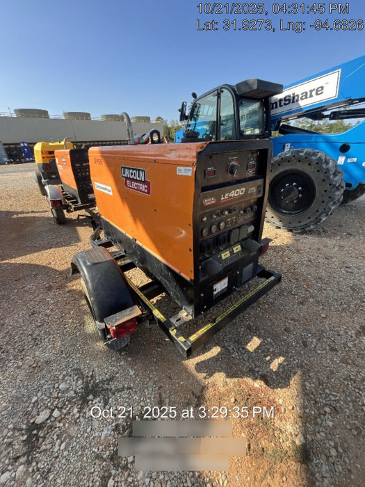 2022 Lincoln Electric LE400 Kubota V1505, Trlr, Cable Rack, Light Kit, ES Decals, T3