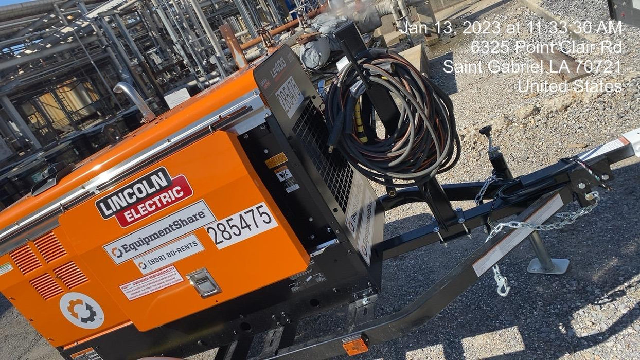 2022 Lincoln Electric LE400 Kubota V1505, Trlr, Cable Rack, Light Kit, ES Decals, T3