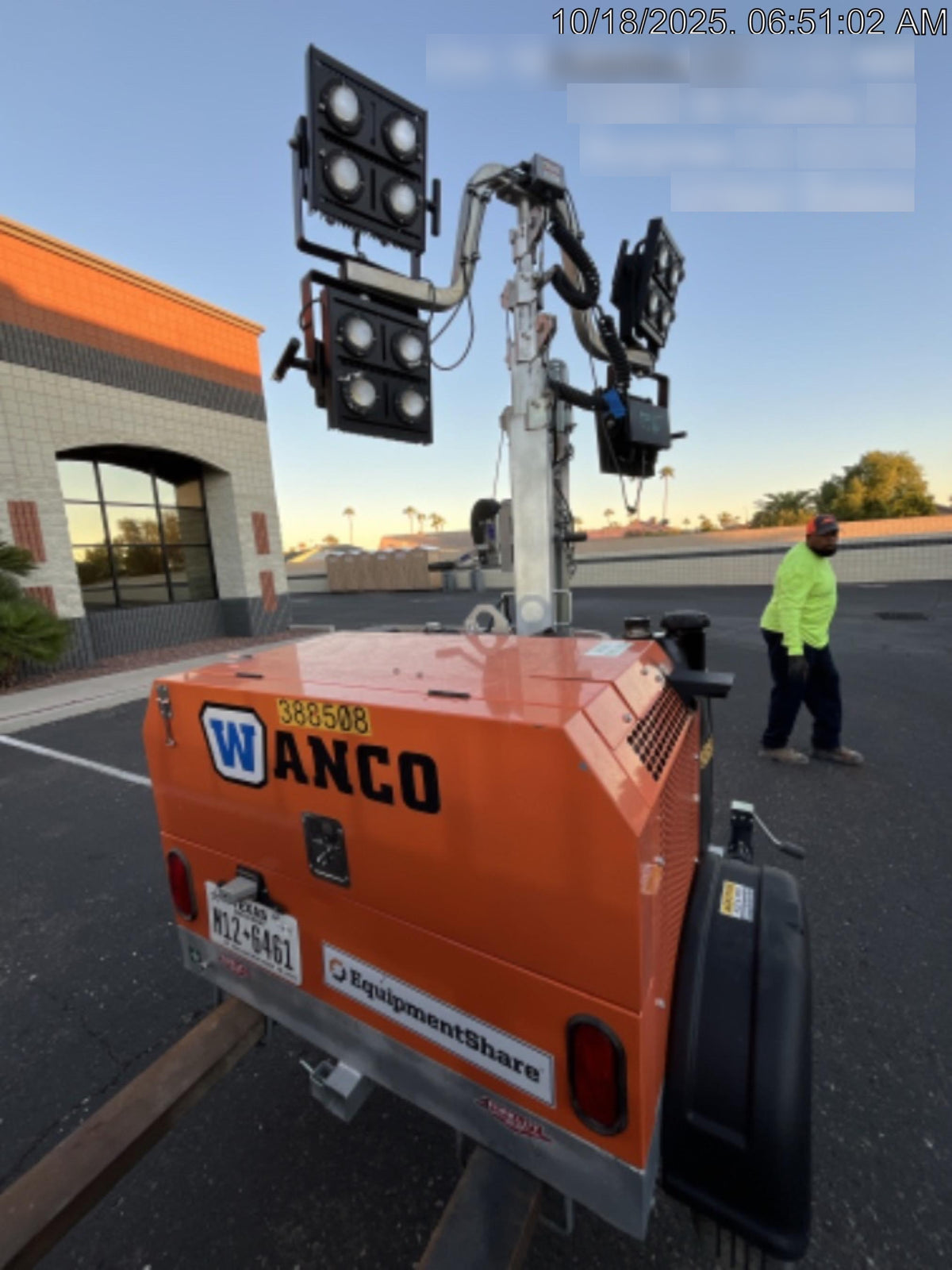 2024 Wanco WLTT-4MM4K Diesel, Deep Sea Controller, Shore Power Plug, Auto Start, (4) 350W LED Floodlights, 4kW Generator, 60 Gal Fuel Tank, 2" Ball, T3