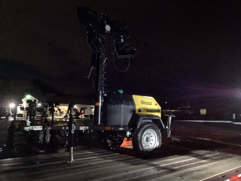 2022 Allmand NLV3GR (4) LED Light Fixture 350W, 23' Vertical Mast, 3kW Prime, Towable, ES Decals, T3