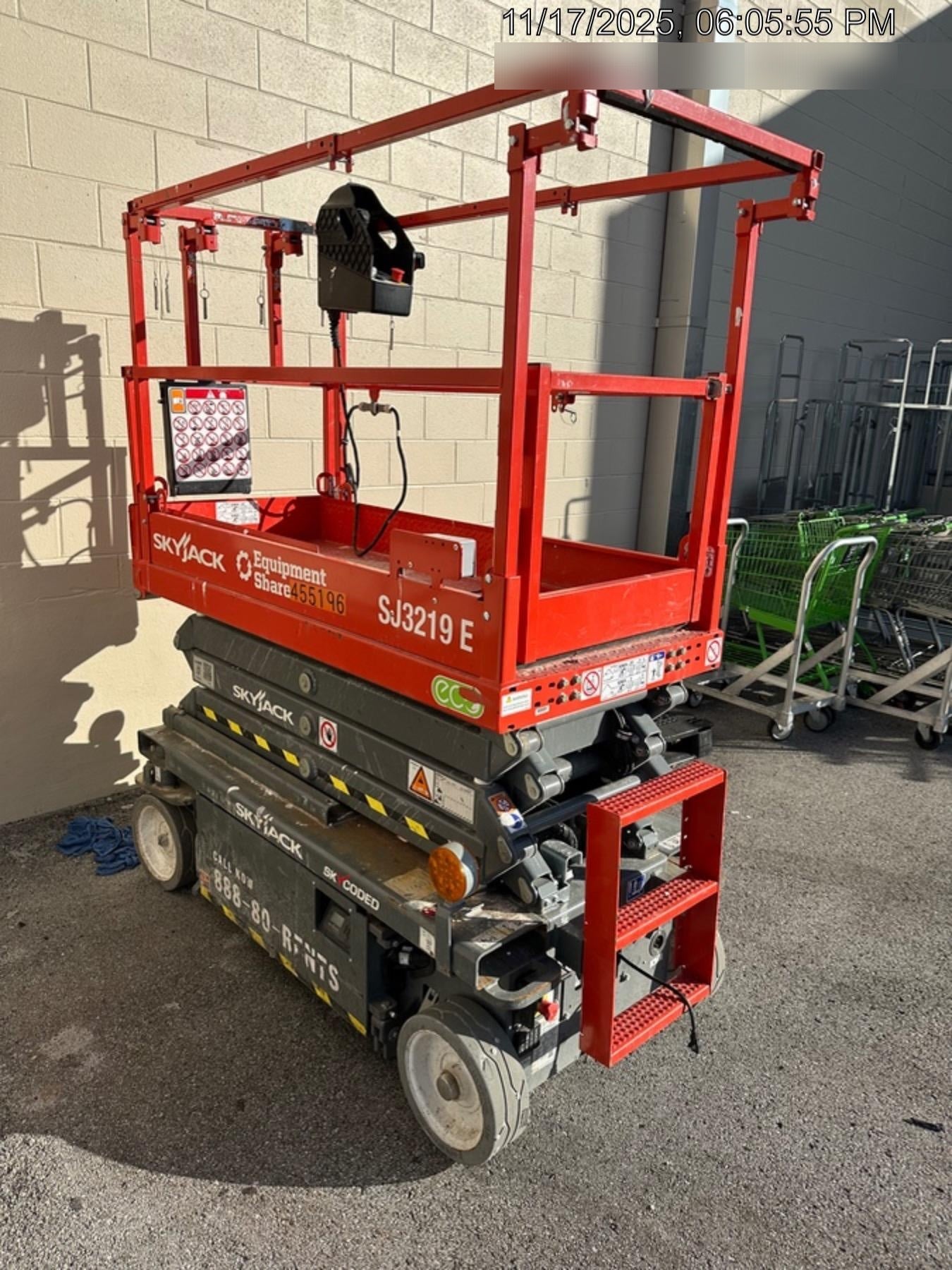 2024 Skyjack SJ3219 Electric Drive, Sld NM Tires, DBcns, RFRails, Power to Platform, T3 + Access Control