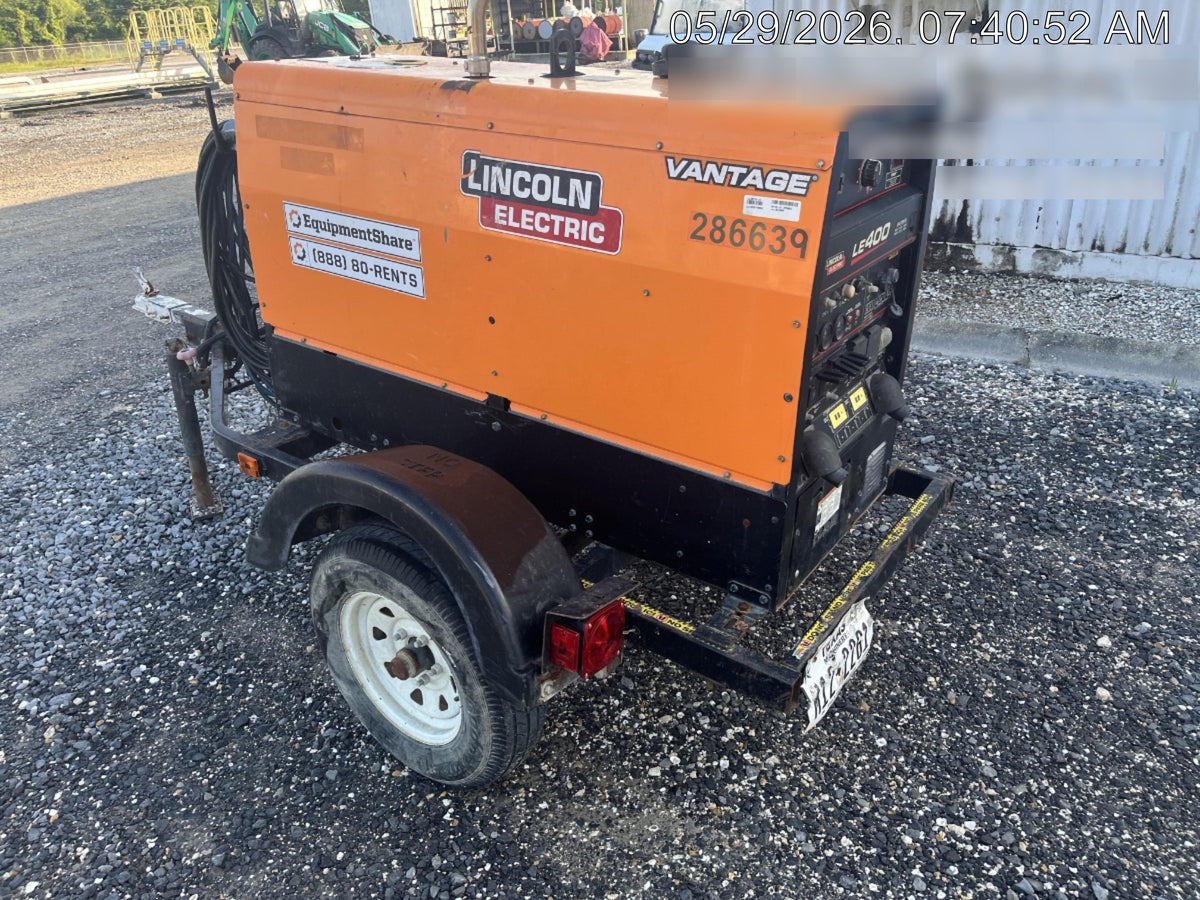 2022 Lincoln Electric LE400 Kubota V1505, Trlr, Cable Rack, Light Kit, ES Decals, T3