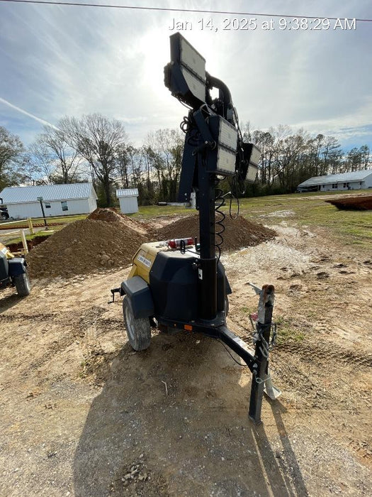 2022 Allmand NLV3GR (4) LED Light Fixture 350W, 23' Vertical Mast, 3kW Prime, Towable, Deep Sea L401, Leveling Jacks, Yanmar T4F 5.8hp