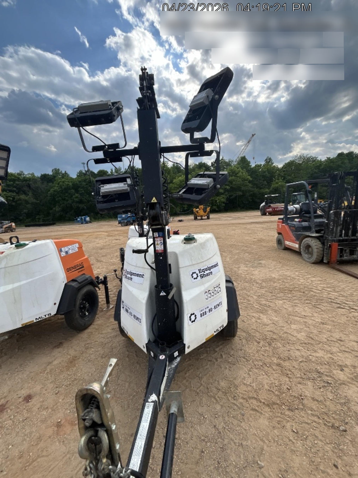 2023 Generac MLT2 Diesel, Flex Switch 120V Input, Powerzone Controller, (4) 320W LED Lights, 4kW Generator, 39.9 Gal Fuel Tank, 2" Ball, T3