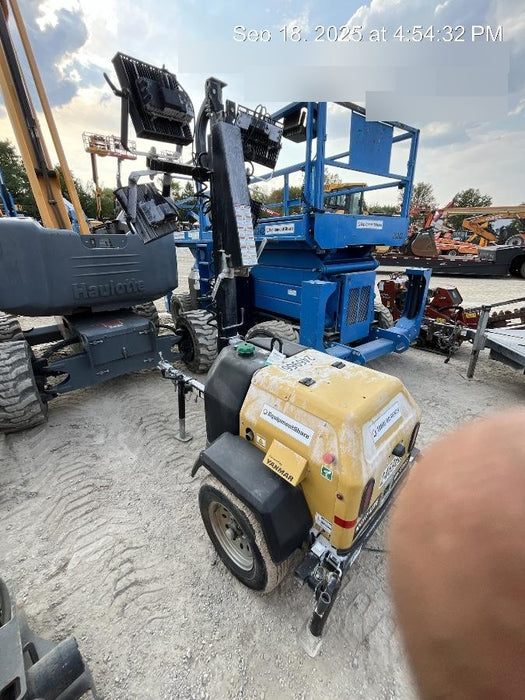 2022 Allmand NLV3GR (4) LED Light Fixture 350W, 23' Vertical Mast, 3kW Prime, Towable, ES Decals, T3