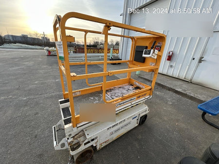 Custom Equipment HB-1430 <ul>
 <li>Hy-Brid Scissor Lift</li>
  <li>Platform capacity up to 670 lbs.</li>
  <li>Working height up to 20 ft</li>
  <li>Weighs under 1,700 lbs.</li>
  <li>Non-marking wheels </li>
</ul>