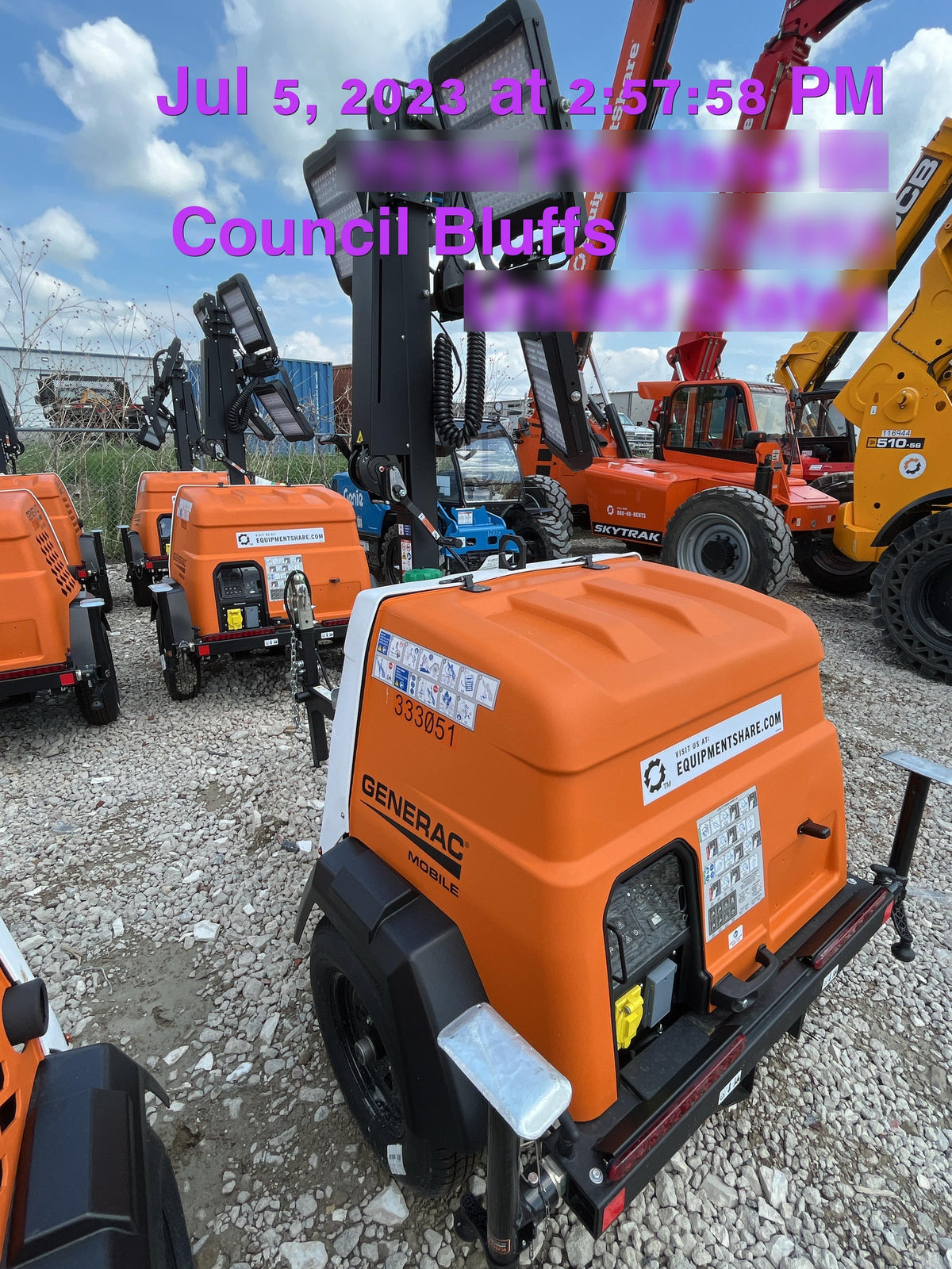 2023 Generac MLT2 Diesel, Flex Switch 120V Input, Powerzone Controller, (4) 320W LED Lights, 4kW Generator, 39.9 Gal Fuel Tank, 2" Ball, T3
