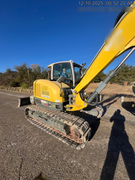 Wacker Neuson ET90 Enclosed Cab, Hybrid Tracks, Long Dipperstick, Bucket