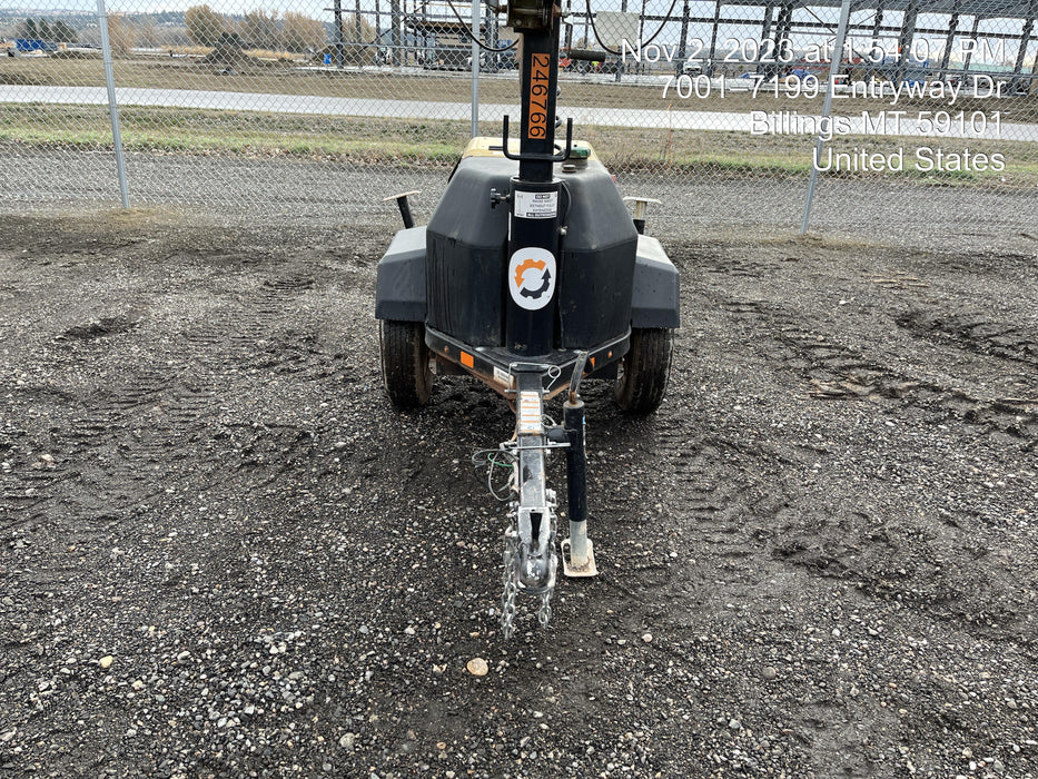 2022 Allmand NLV3GR (4) LED Light Fixture 350W, 23' Vertical Mast, 3kW Prime, Towable, ES Decals, T3