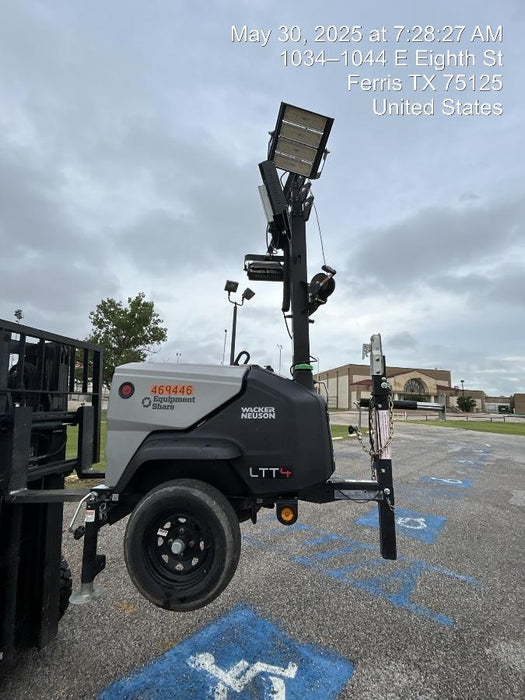 2024 Wacker Neuson LTT4 Diesel, Kohler KDW702, Deep Sea Controller, Auto Start, LED 320W, Bypass Outlet, T3