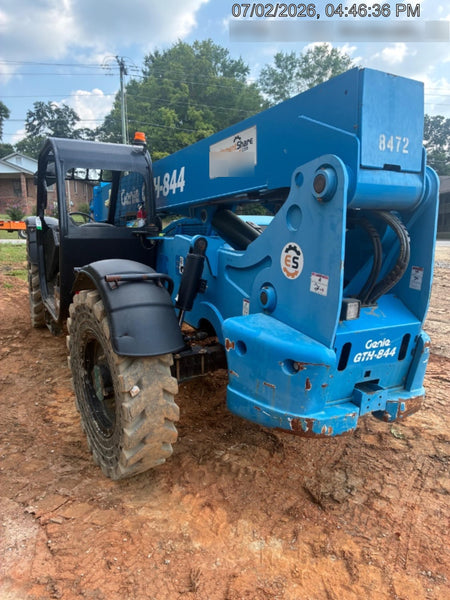 2018 Genie GTH-844 Genie GTH-844D w/Open ROPS, Solid Tires, Work Light/Beacon, 60" Carriage and Forks