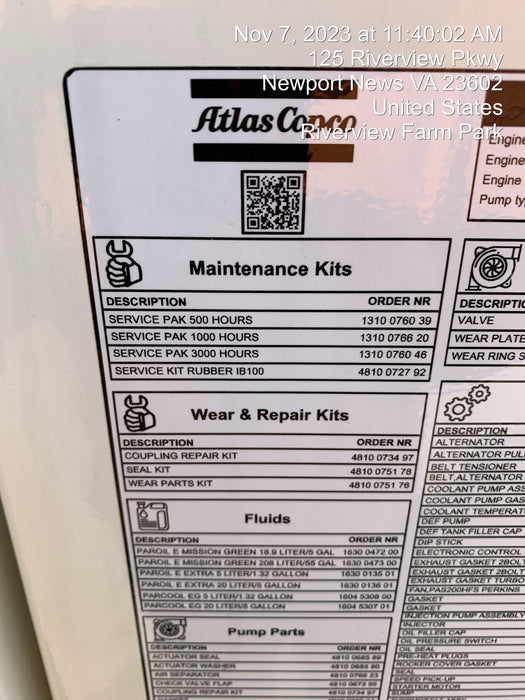 2023 ATLAS COPCO PAC F88 PD-S