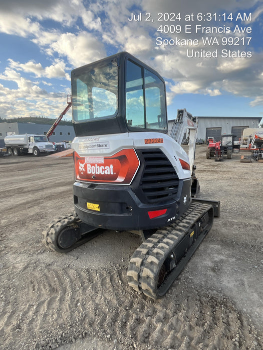 2022 Bobcat E50 Canopy, Rubber Tracks, Manual QC, Hydraulic Thumb